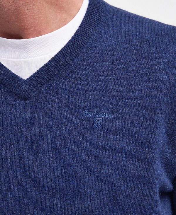 Barbour Essential V-neck Sweatshirt βαθυ μπλε | BABO88522
