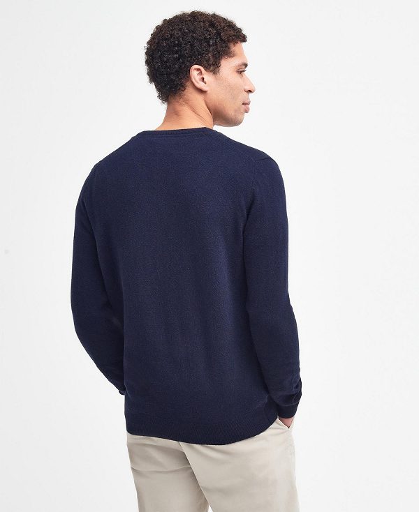 Barbour Essential V-neck Sweatshirt σκουρο μπλε | BABO88525