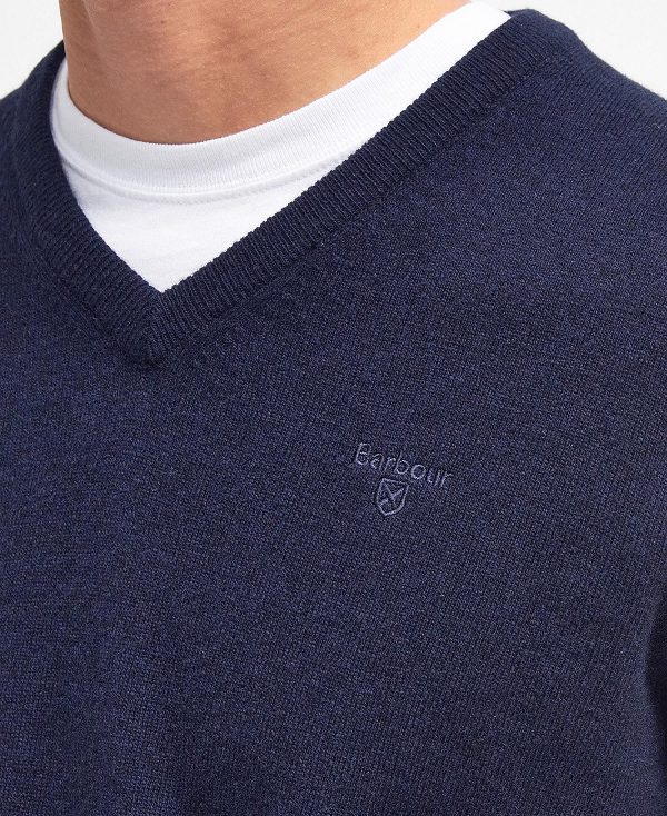 Barbour Essential V-neck Sweatshirt σκουρο μπλε | BABO88525