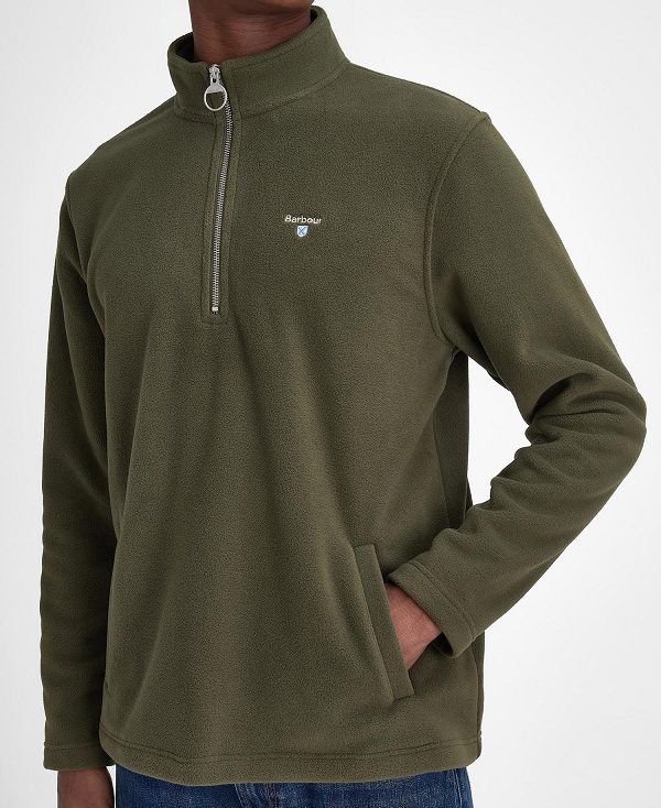 Barbour Essentials Half-zip Fleece πρασινο | BABO88707