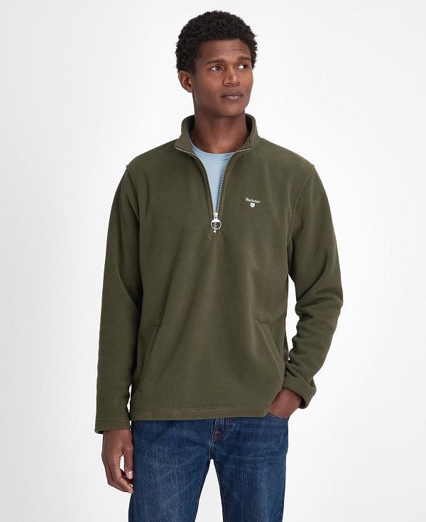 Barbour Essentials Half-zip Fleece πρασινο | BABO88707