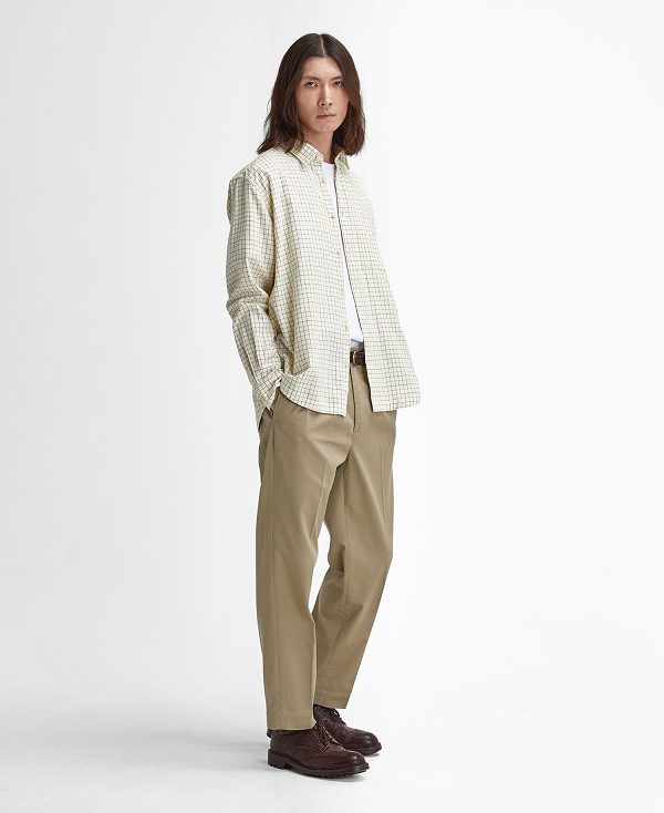Barbour Farrar Oversized Long-sleeved Shirt πρασινο | BABO87903