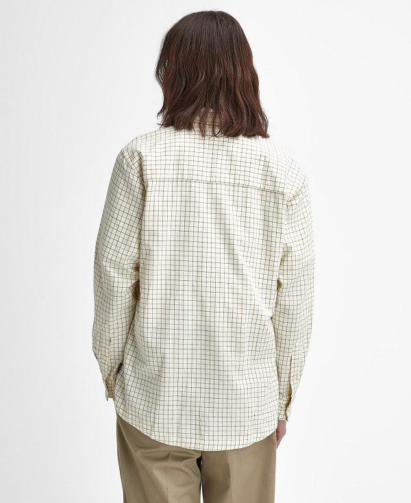 Barbour Farrar Oversized Long-sleeved Shirt πρασινο | BABO87903