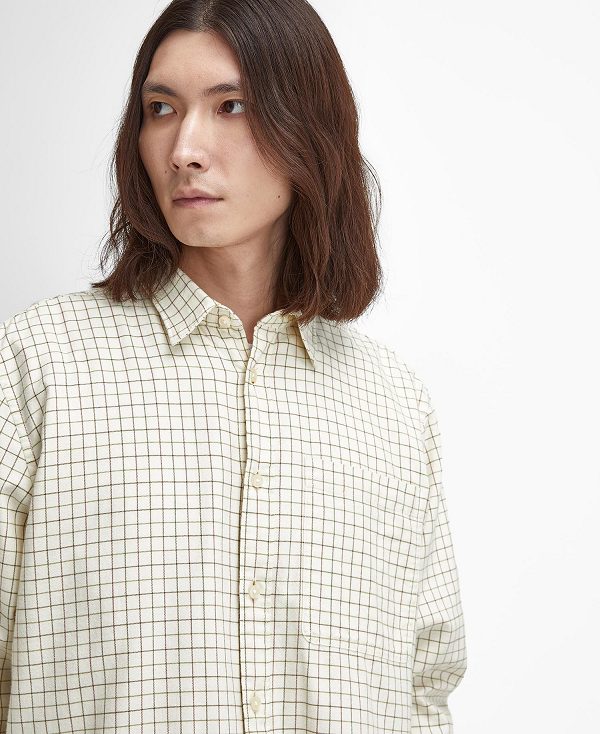Barbour Farrar Oversized Long-sleeved Shirt πρασινο | BABO87903