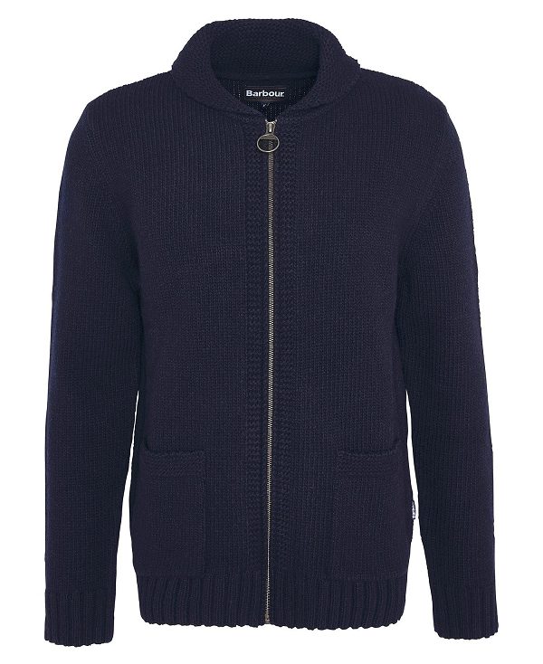 Barbour Felton Zip-up Jumper σκουρο μπλε | BABO88598