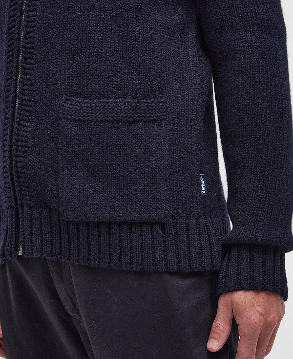 Barbour Felton Zip-up Jumper σκουρο μπλε | BABO88598