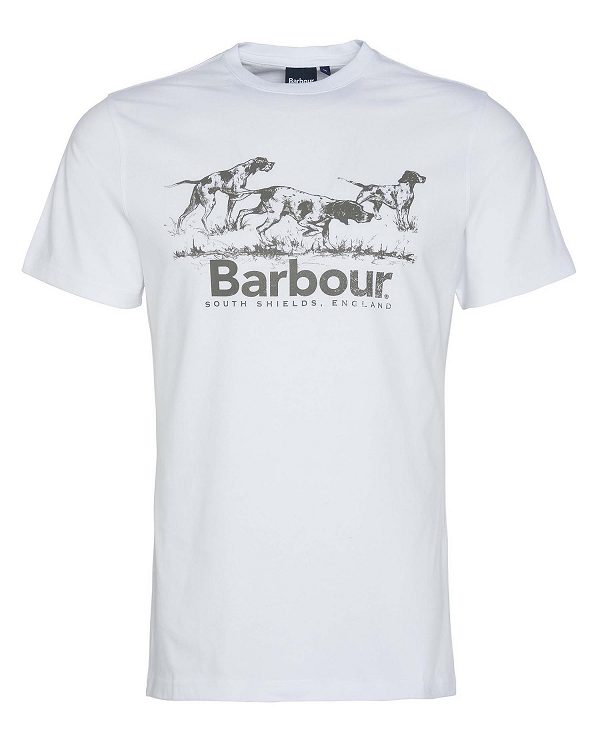 Barbour Field Dog Graphic T-shirt ασπρα | BABO88387