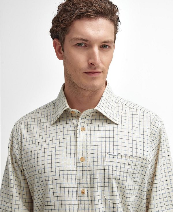 Barbour Field Regular Long-sleeved Shirt μπλε | BABO87939