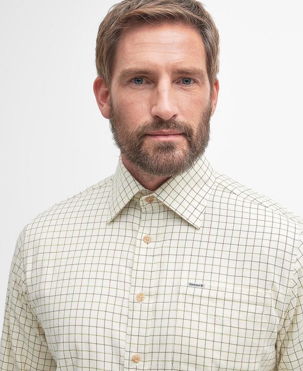 Barbour Field Tattersall Shirt σκουρο μπλε | BABO87935