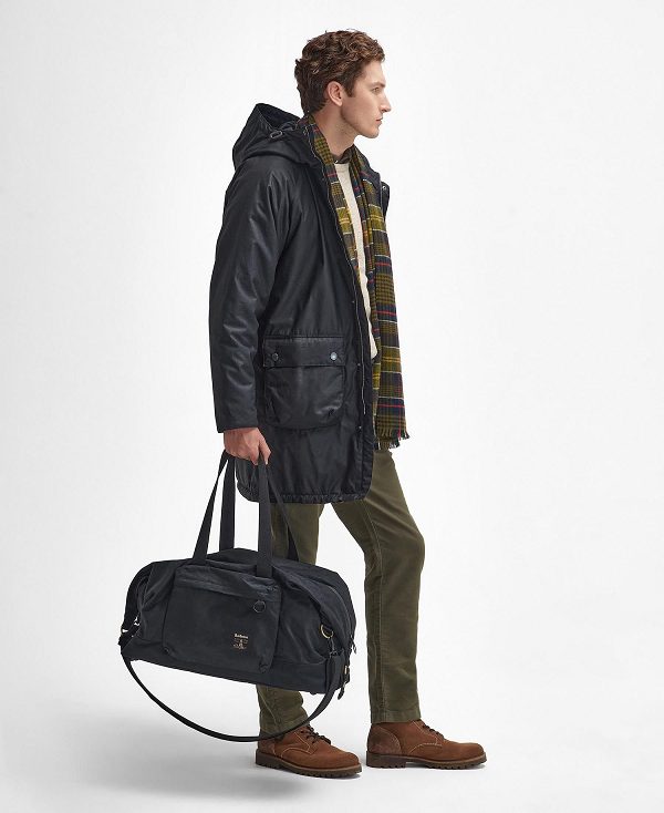 Barbour Field Waxed Holdall μαυρα | BABO88927