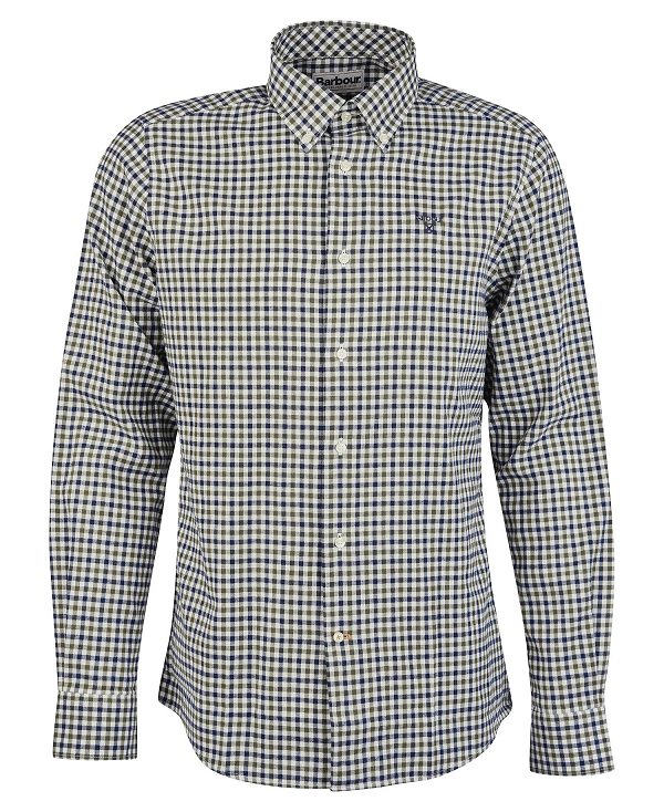 Barbour Finkle Tailored Fit Shirt Ελιά | BABO87870