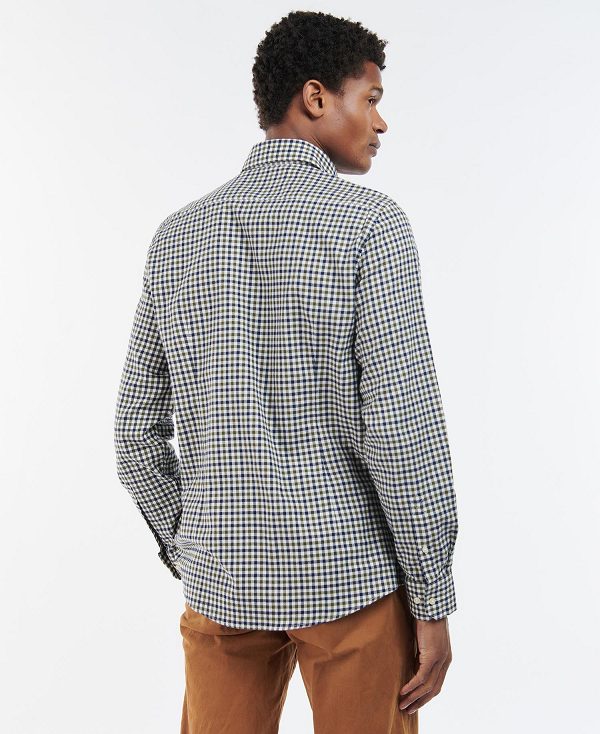 Barbour Finkle Tailored Fit Shirt Ελιά | BABO87870