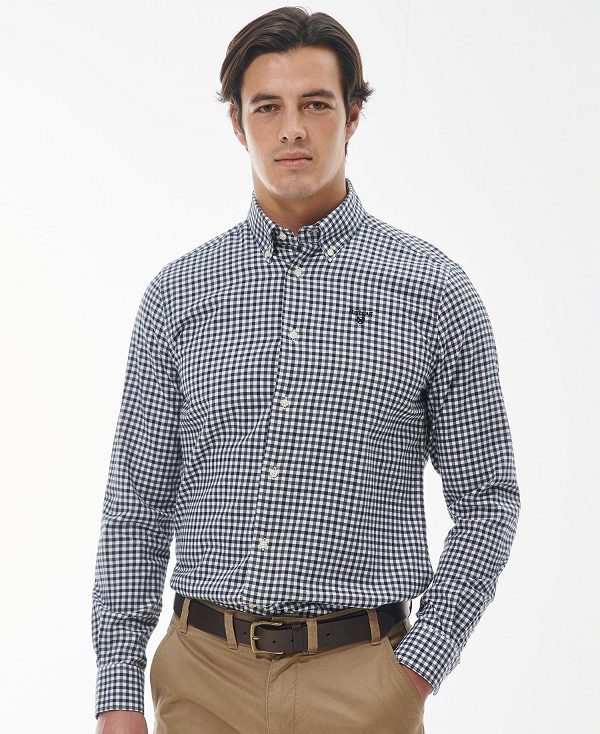 Barbour Finkle Tailored Fit Shirt γκρι | BABO87872