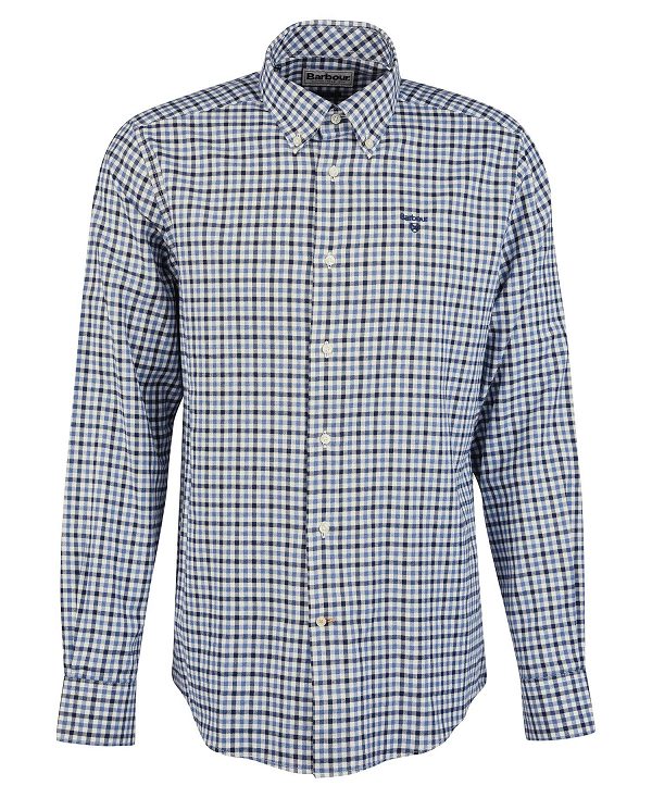 Barbour Finkle Tailored Fit Shirt σκουρο μπλε | BABO87871