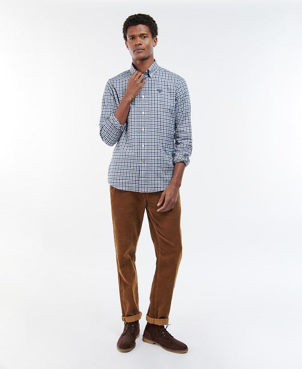 Barbour Finkle Tailored Fit Shirt σκουρο μπλε | BABO87871