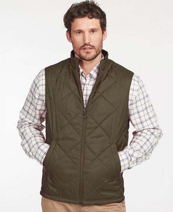Barbour Finn Gilet Ελιά | BABO87579