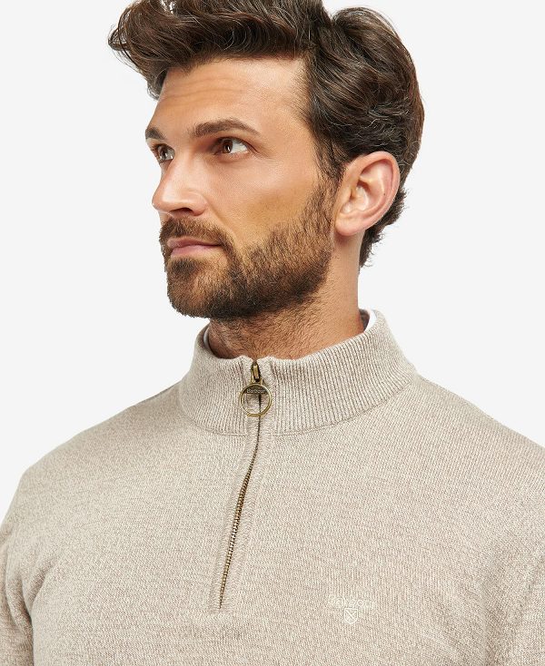 Barbour Firle Half-zip Sweatshirt γκρι | BABO88504