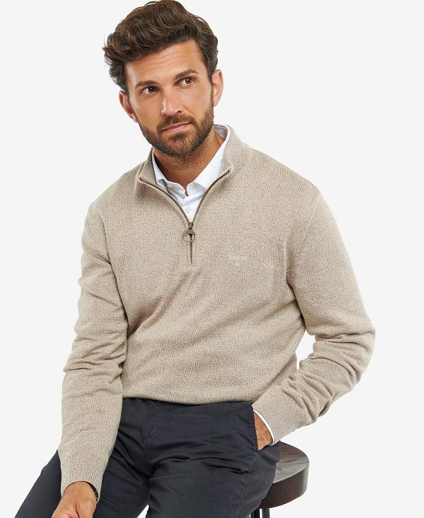 Barbour Firle Half-zip Sweatshirt γκρι | BABO88504