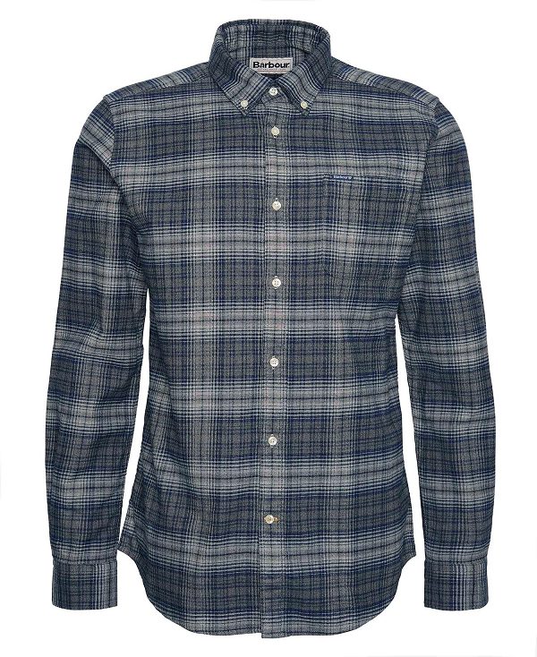 Barbour Forestfield Tailored Long Sleeved Shirt γκρι | BABO87815