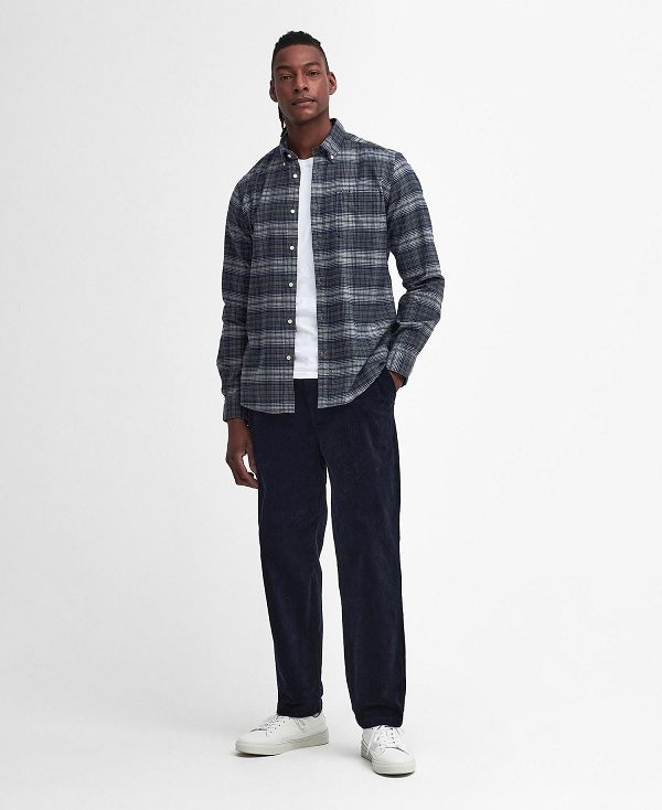 Barbour Forestfield Tailored Long Sleeved Shirt γκρι | BABO87815
