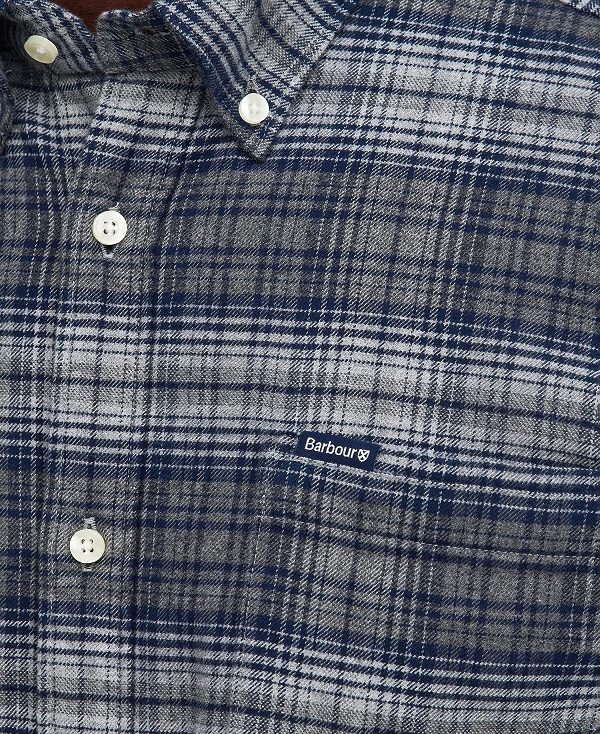 Barbour Forestfield Tailored Long Sleeved Shirt γκρι | BABO87815