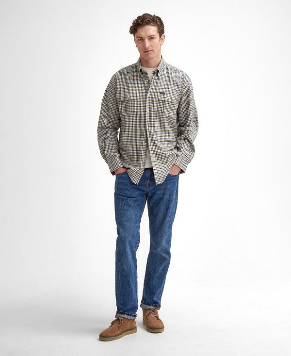 Barbour Foss Regular Long-sleeved Shirt μπλε | BABO87931
