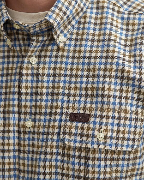 Barbour Foss Regular Long-sleeved Shirt μπλε | BABO87931