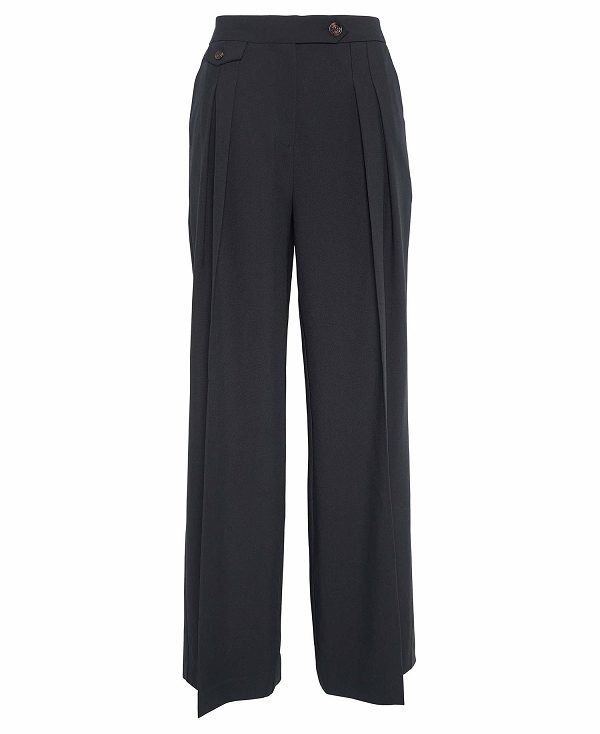 Barbour Francis Wide-leg Trousers μαυρα | BABO89849