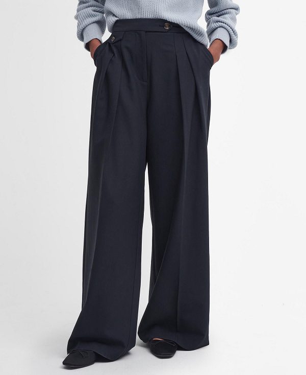 Barbour Francis Wide-leg Trousers μαυρα | BABO89849