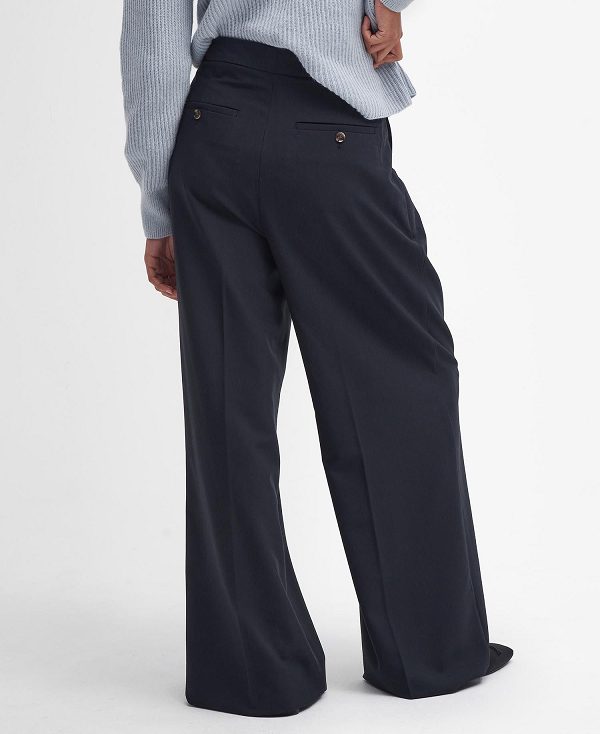 Barbour Francis Wide-leg Trousers μαυρα | BABO89849