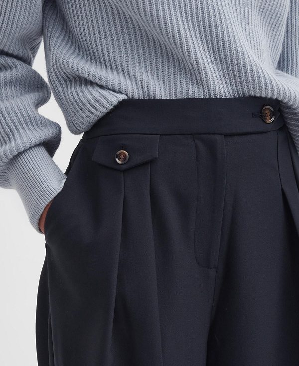 Barbour Francis Wide-leg Trousers μαυρα | BABO89849