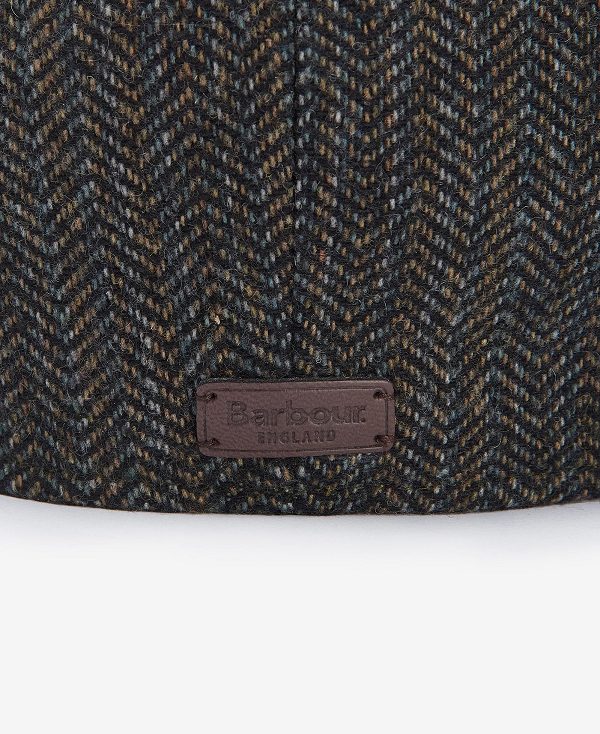 Barbour Fyne Tweed Baker Boy Cap Ελιά | BABO89027