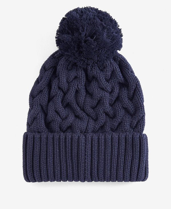 Barbour Gainford Cable Beanie σκουρο μπλε | BABO89046
