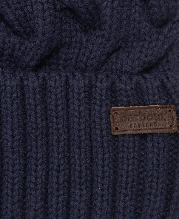 Barbour Gainford Cable Beanie σκουρο μπλε | BABO89046