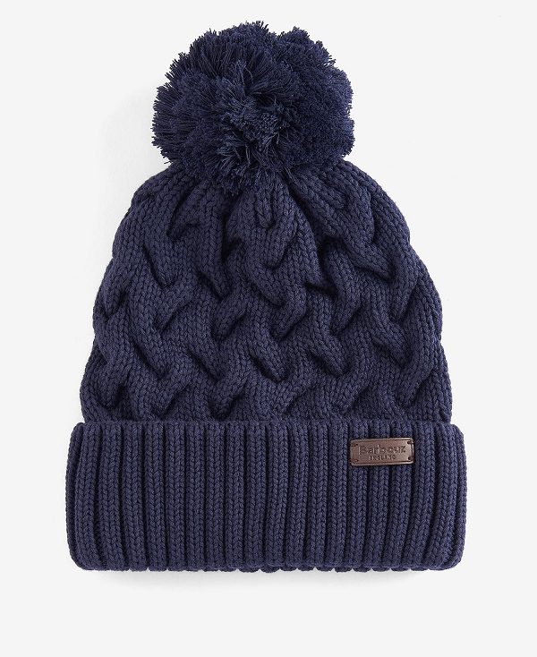 Barbour Gainford Cable Beanie σκουρο μπλε | BABO89046