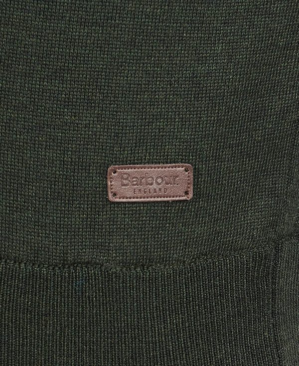 Barbour Gamlin Half Zip Jumper Ελιά | BABO88529