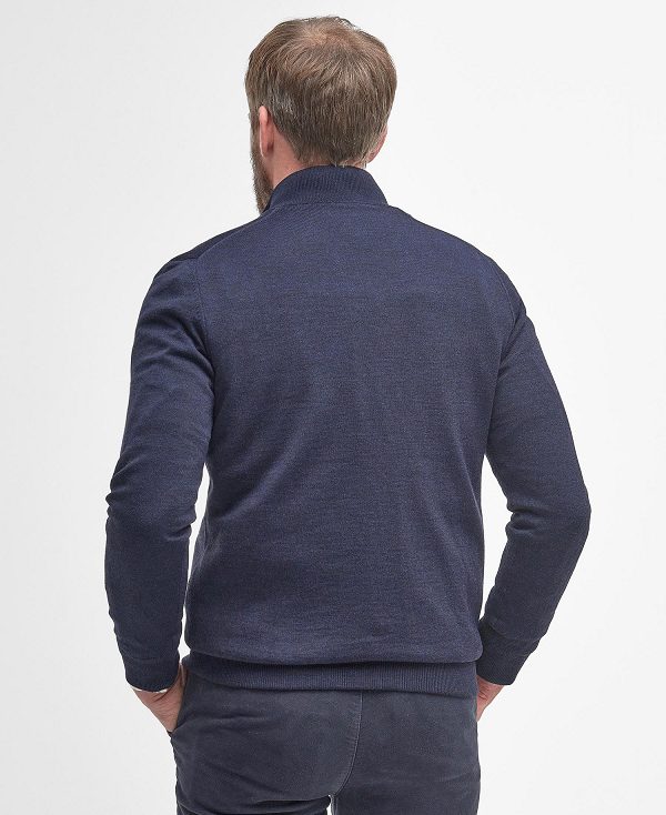 Barbour Gamlin Half Zip Jumper σκουρο μπλε | BABO88582