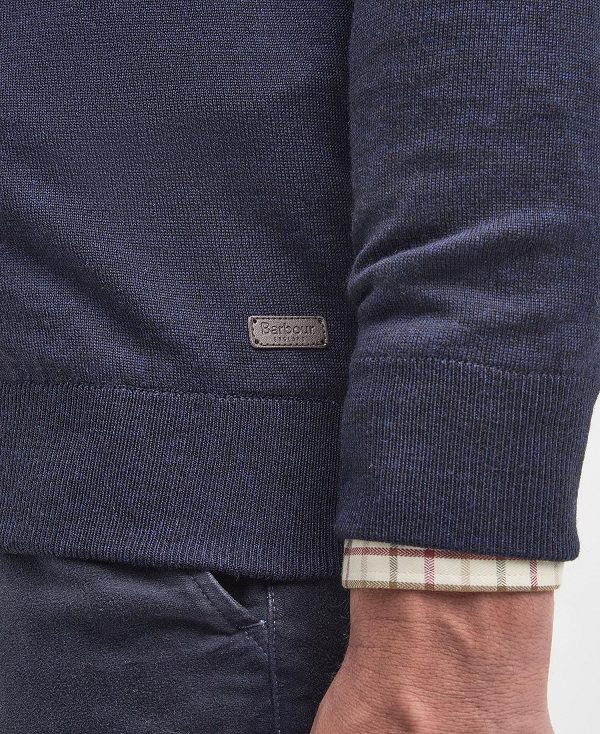 Barbour Gamlin Half Zip Jumper σκουρο μπλε | BABO88582