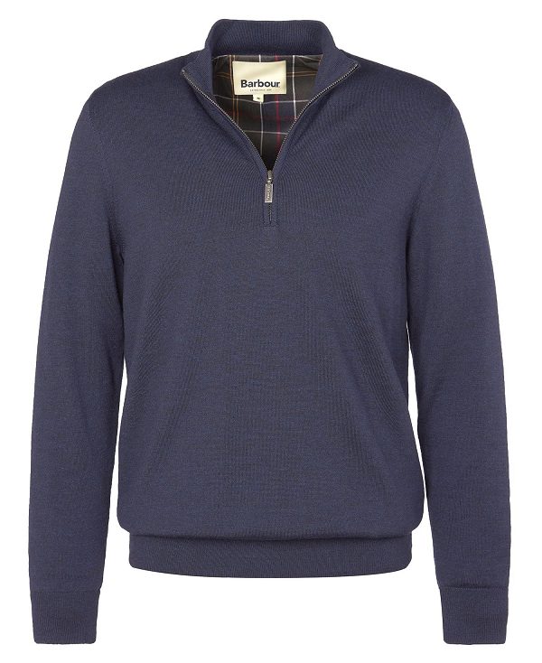 Barbour Gamlin Half Zip Jumper σκουρο μπλε | BABO88582