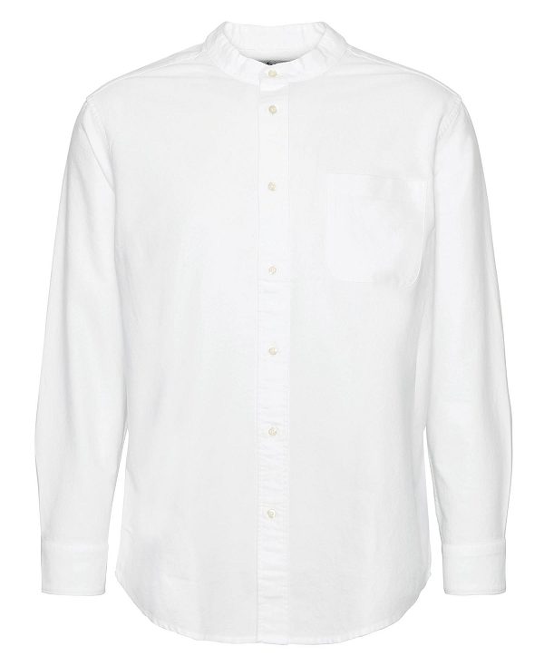 Barbour Gerrard Oversized Long-sleeved Shirt ασπρα | BABO87684