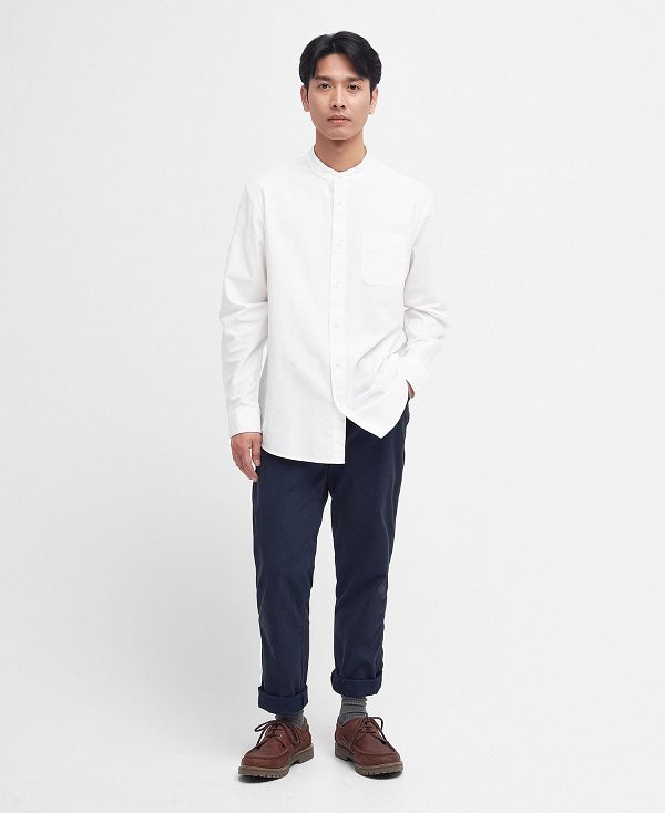 Barbour Gerrard Oversized Long-sleeved Shirt ασπρα | BABO87684