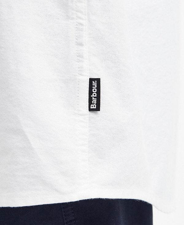 Barbour Gerrard Oversized Long-sleeved Shirt ασπρα | BABO87684