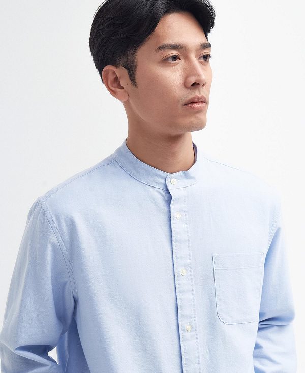Barbour Gerrard Oversized Long-sleeved Shirt μπλε | BABO87685
