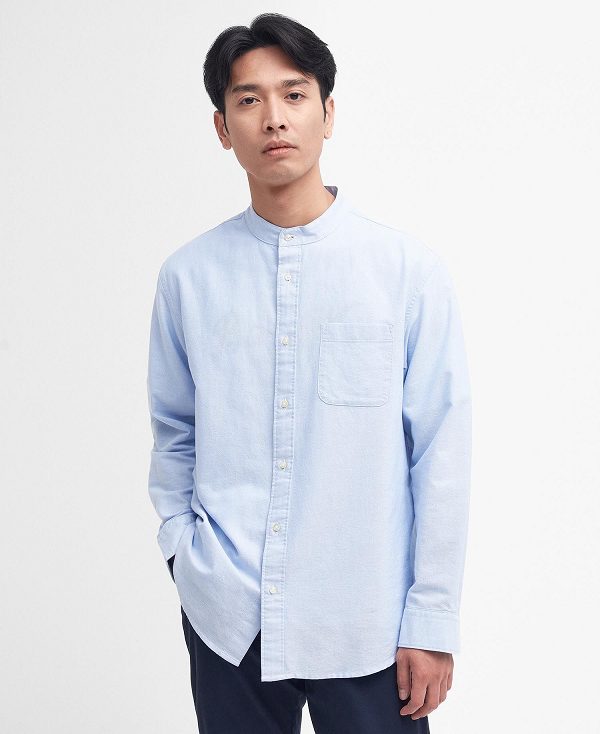 Barbour Gerrard Oversized Long-sleeved Shirt μπλε | BABO87685