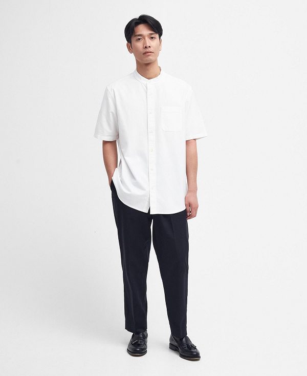 Barbour Gerrard Oversized Short-sleeved Shirt ασπρα | BABO87686