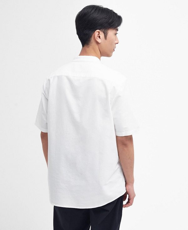 Barbour Gerrard Oversized Short-sleeved Shirt ασπρα | BABO87686