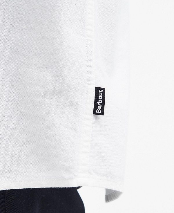 Barbour Gerrard Oversized Short-sleeved Shirt ασπρα | BABO87686