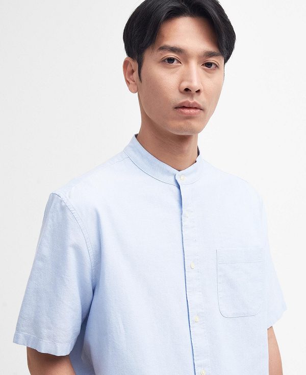 Barbour Gerrard Oversized Short-sleeved Shirt μπλε | BABO87687