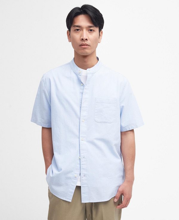 Barbour Gerrard Oversized Short-sleeved Shirt μπλε | BABO87687