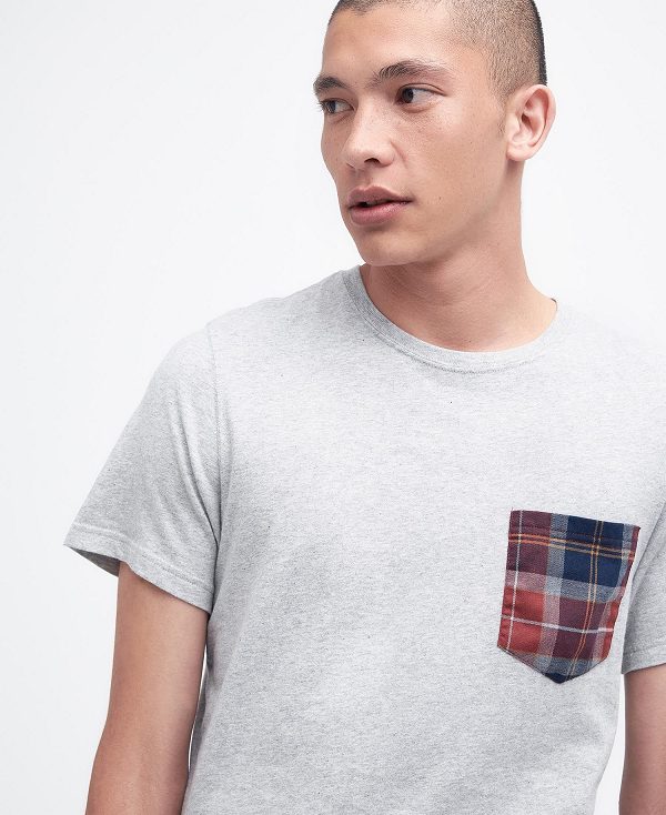 Barbour Goole Pocket T-shirt γκρι | BABO88296